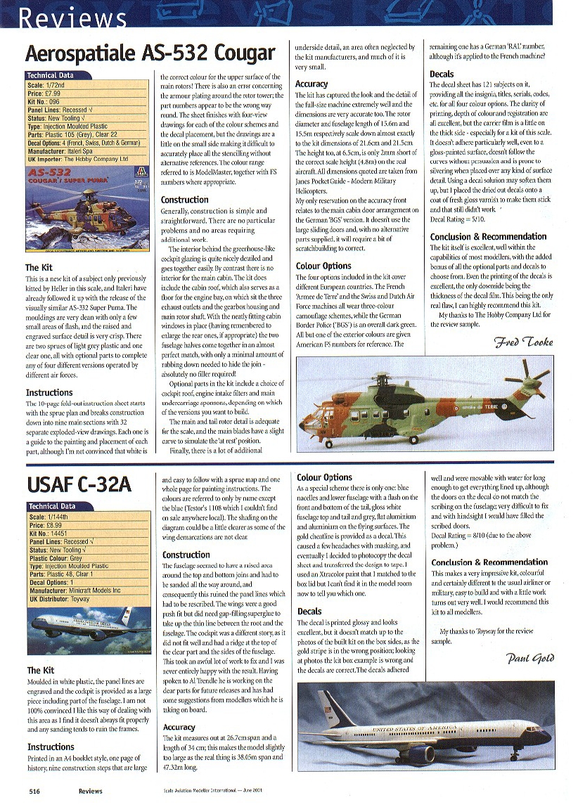Scale Aviation Modeller International 2001-06